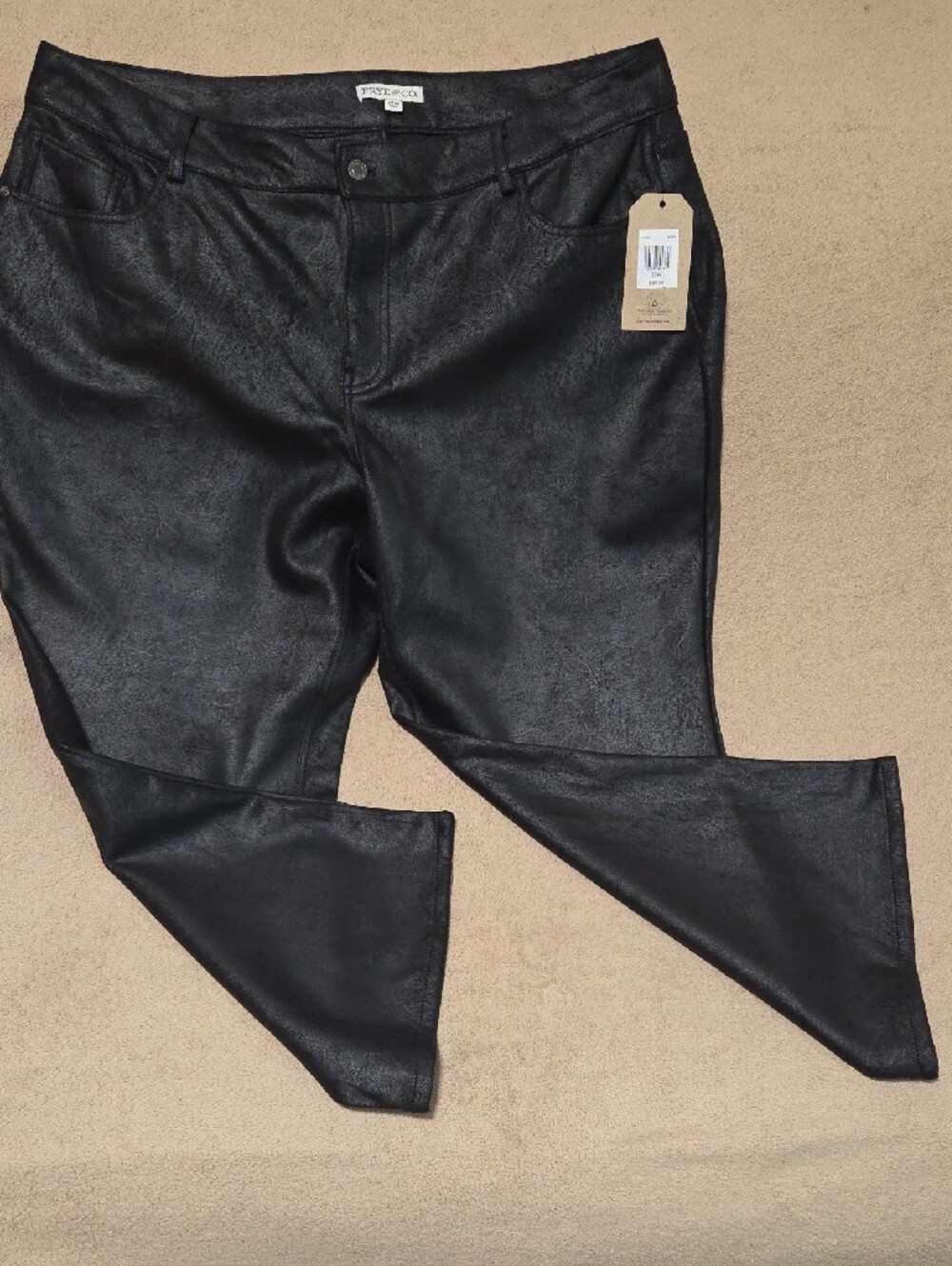 FRYE AND CO. Black Faux-Suede Flare Jeans- Size 22W